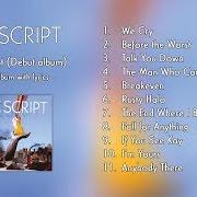 The lyrics WE CRY of THE SCRIPT is also present in the album The script (2008)