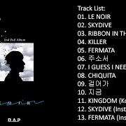 The lyrics FERMATA of B.A.P is also present in the album Noir (2016)