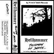 The lyrics WHEN HELL'S NEAR of HELLHAMMER is also present in the album Triumph of death - demo (1983)