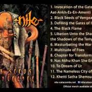 The lyrics MASTURBATING THE WAR GOD of NILE is also present in the album Black seeds of vengeance (2000)
