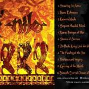 The lyrics SMASHING THE ANTIU of NILE is also present in the album Amongst the catacombs of nephren-ka (1998)