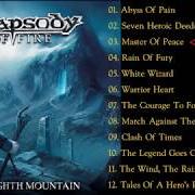 The lyrics THE LEGEND GOES ON of RHAPSODY OF FIRE is also present in the album The eighth mountain (2019)