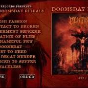 The lyrics DOOMSDAY of CENTINEX is also present in the album Doomsday rituals (2016)