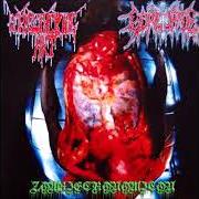 The lyrics HOMICIDAL CHAINSAW BUTCHERY of CORPSEFUCKING ART is also present in the album Zombiecronomicon (2001)