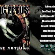 The lyrics ONE SHOT, ONE KILL of DYING FETUS is also present in the album Stop at nothing (2003)